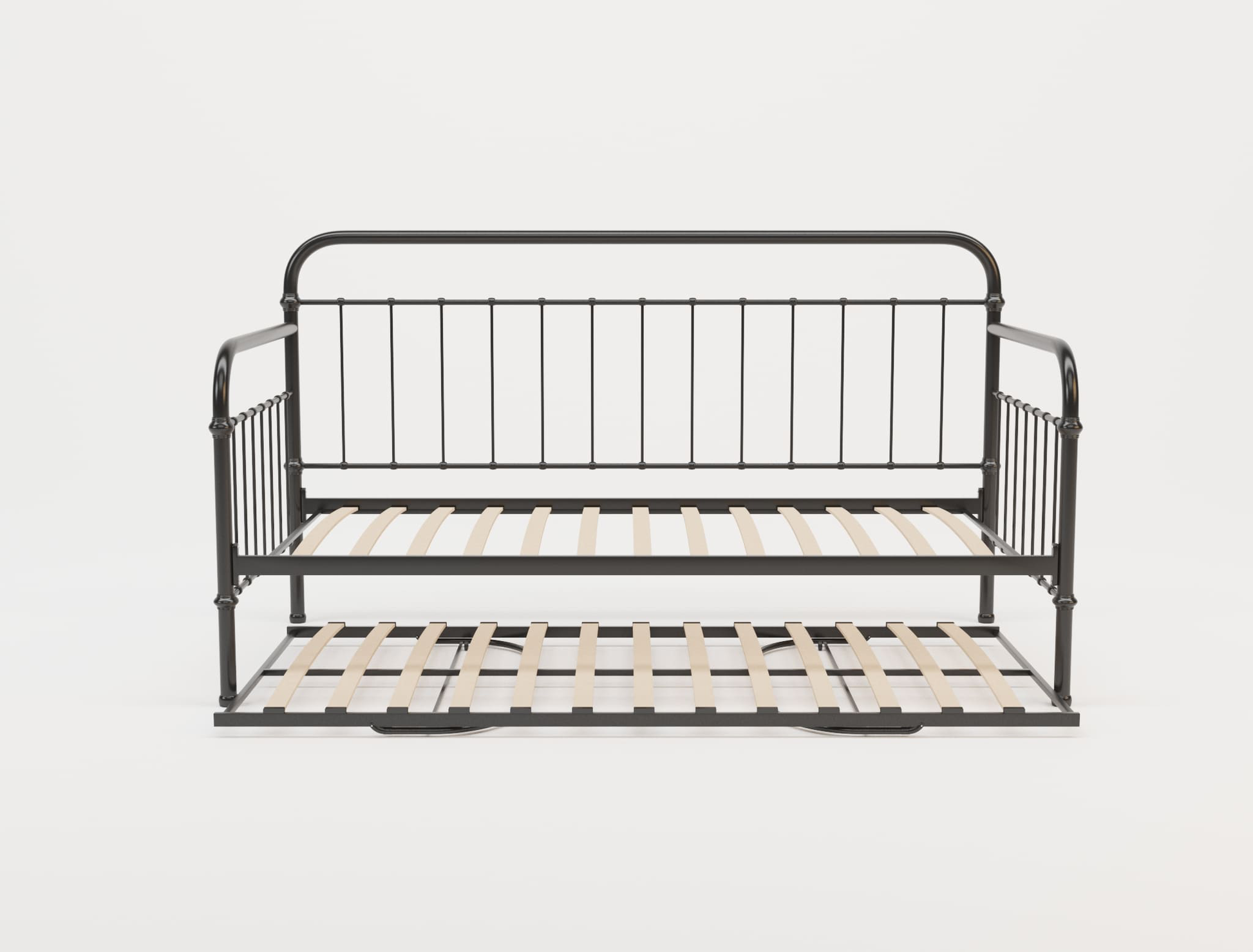 front view of a single bed frame in a white background from Isaak