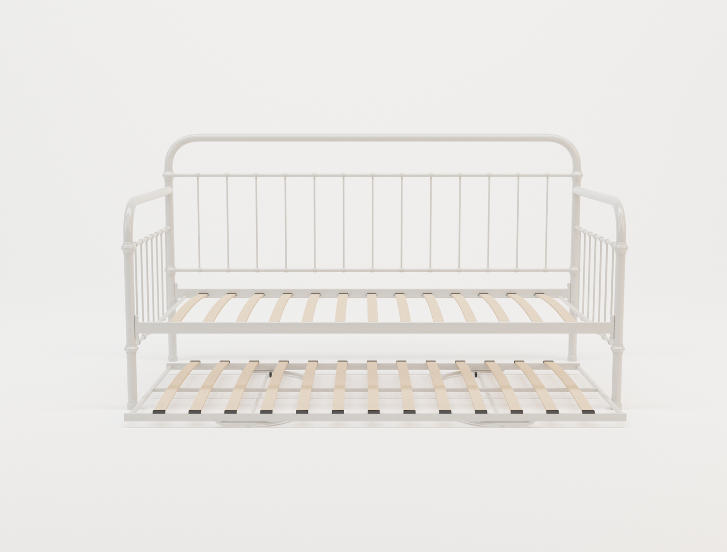 side view of a single bed frame in a white background from Isaak