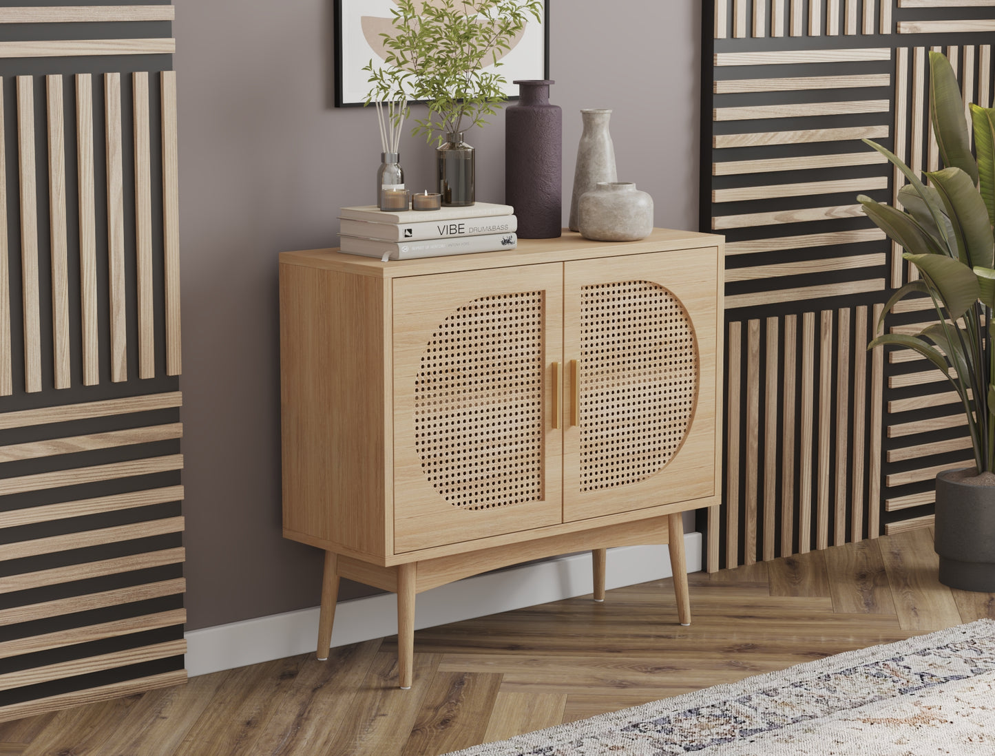 Miller Rattan 2 Door Sideboard Chest of Drawers