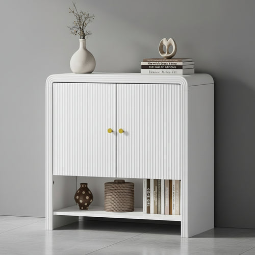 Ember Buffet Sideboard Storage Cabinet 2 Doors Cupboard White