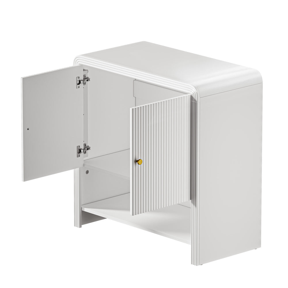 Ember Buffet Sideboard Storage Cabinet 2 Doors Cupboard White