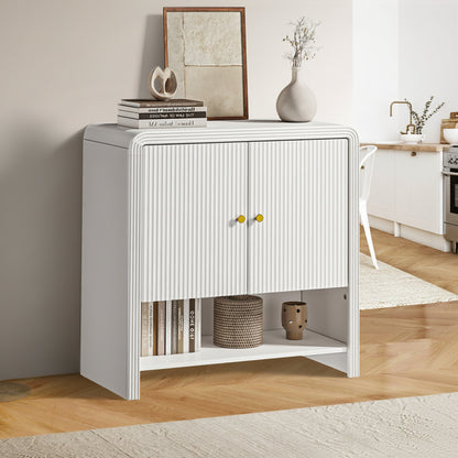 Ember Buffet Sideboard Storage Cabinet 2 Doors Cupboard White