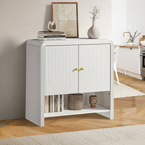 Ember Buffet Sideboard Storage Cabinet 2 Doors Cupboard White