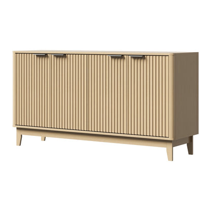 Meadow Buffet Sideboard Storage Cabinet 4 Doors Cupboard Natural