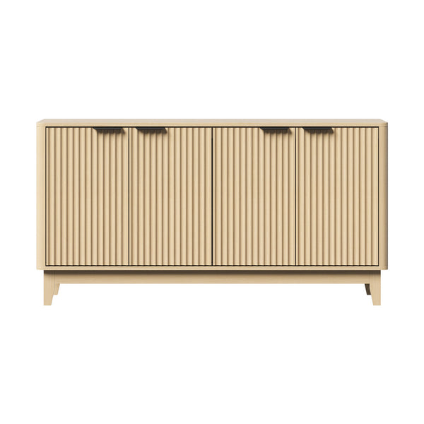 Meadow Buffet Sideboard Storage Cabinet 4 Doors Cupboard Natural