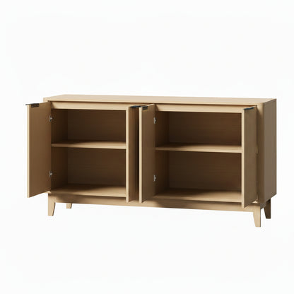 Meadow Buffet Sideboard Storage Cabinet 4 Doors Cupboard Natural