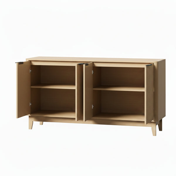Meadow Buffet Sideboard Storage Cabinet 4 Doors Cupboard Natural