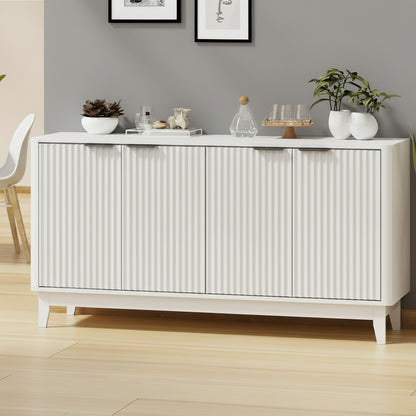 Meadow Buffet Sideboard Storage Cabinet 4 Doors Cupboard White