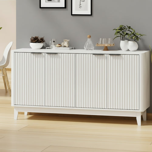 Meadow Buffet Sideboard Storage Cabinet 4 Doors Cupboard White