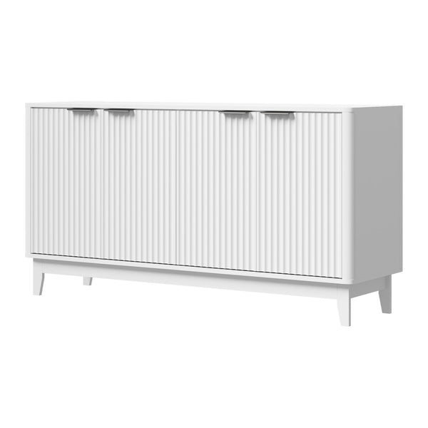 Meadow Buffet Sideboard Storage Cabinet 4 Doors Cupboard White