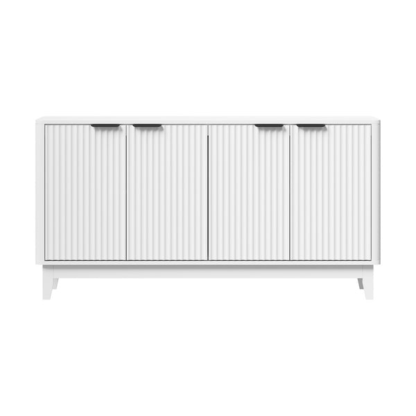 Meadow Buffet Sideboard Storage Cabinet 4 Doors Cupboard White