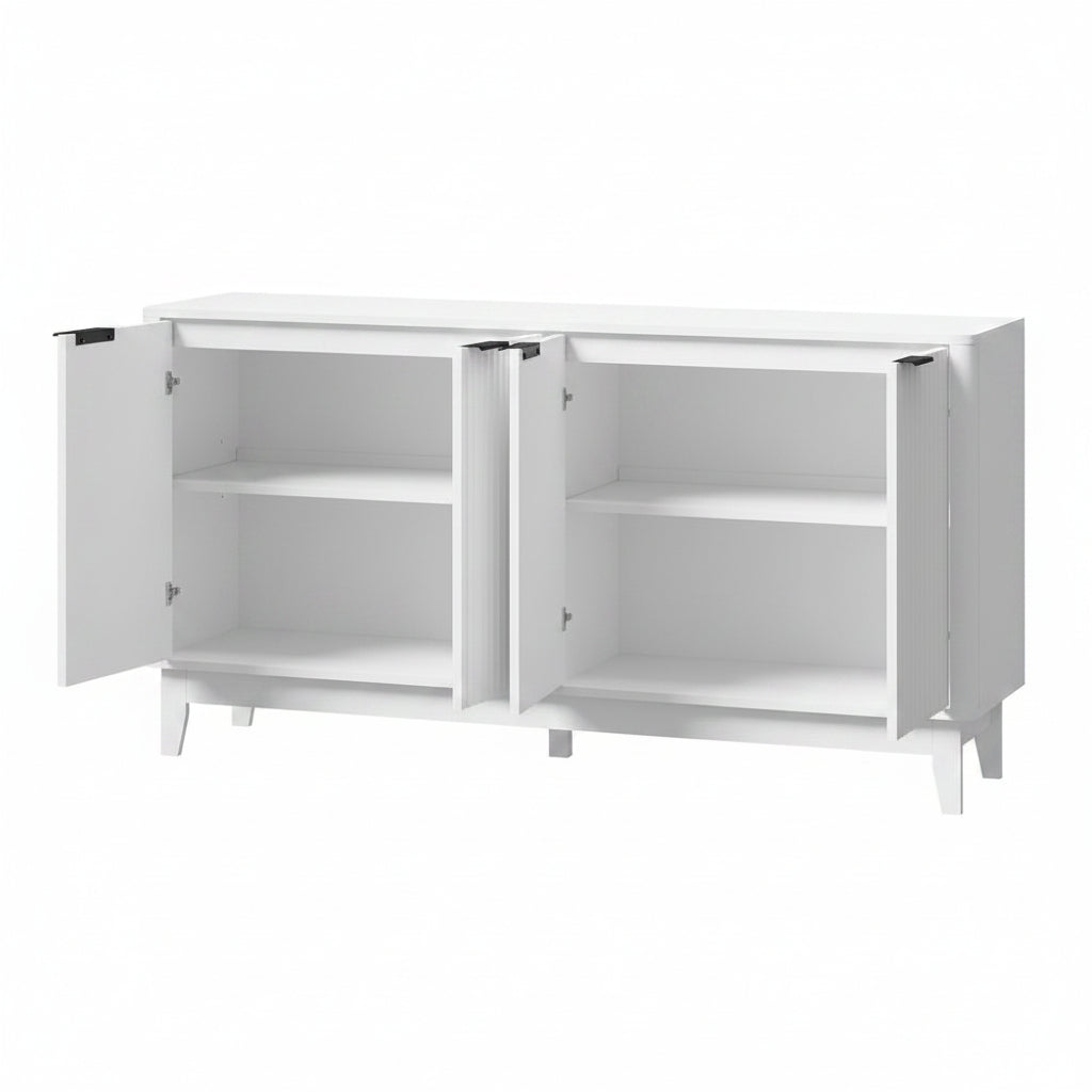 Meadow Buffet Sideboard Storage Cabinet 4 Doors Cupboard White