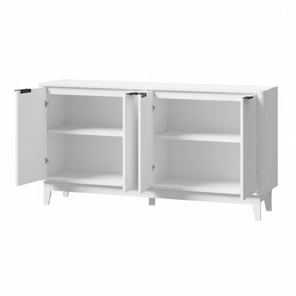 Meadow Buffet Sideboard Storage Cabinet 4 Doors Cupboard White