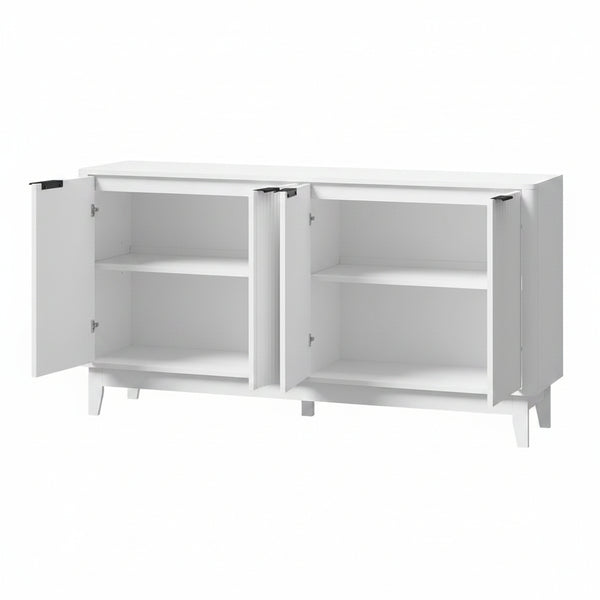 Meadow Buffet Sideboard Storage Cabinet 4 Doors Cupboard White