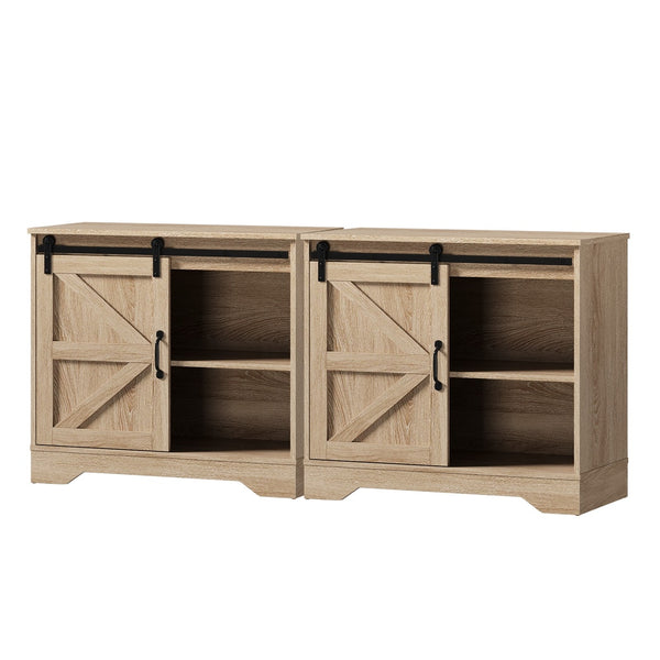Harbor 2x Buffet Sideboard Cabinet Storage Cupboard Oak