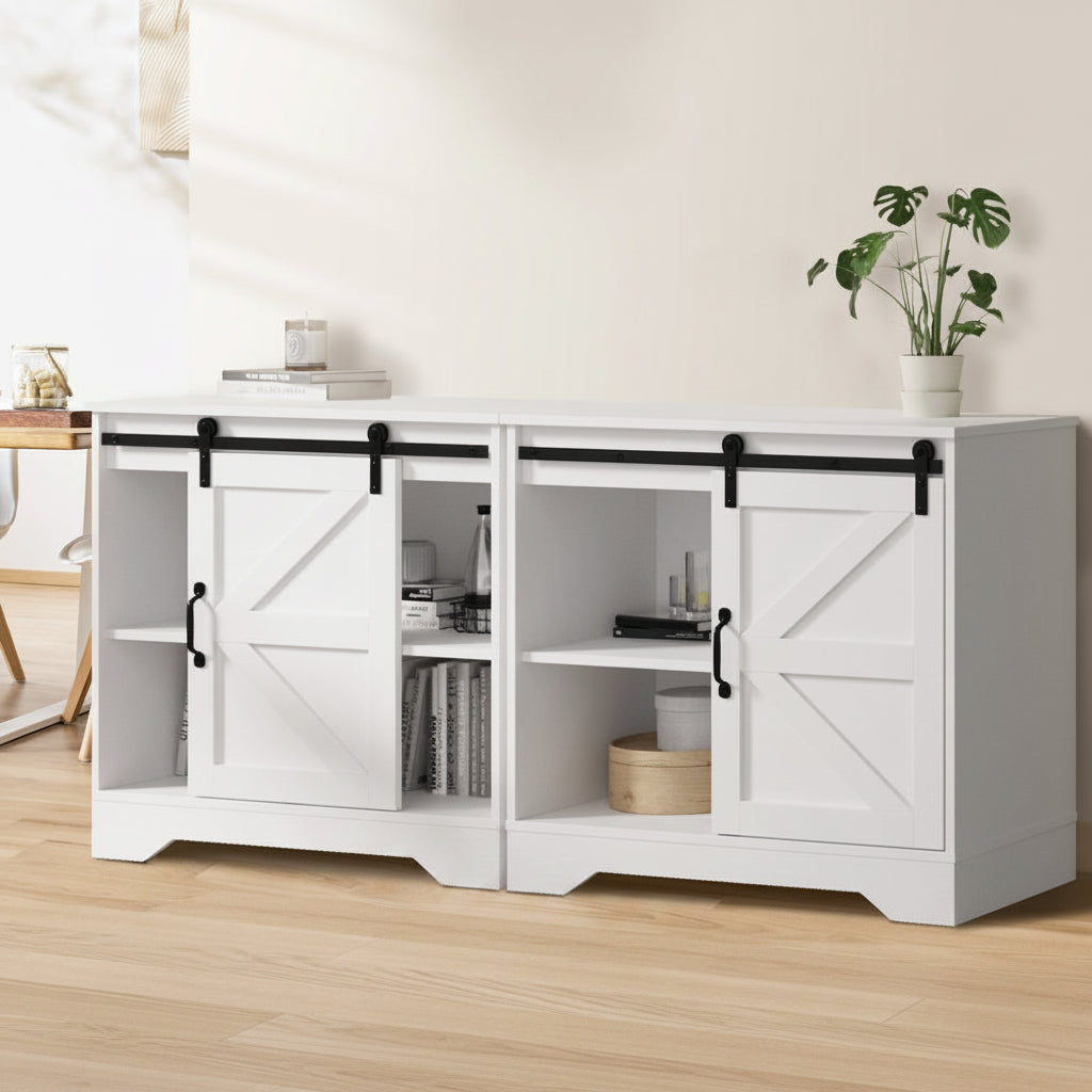 Harbor 2x Buffet Sideboard Cabinet Storage Cupboard White
