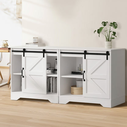 Harbor 2x Buffet Sideboard Cabinet Storage Cupboard White