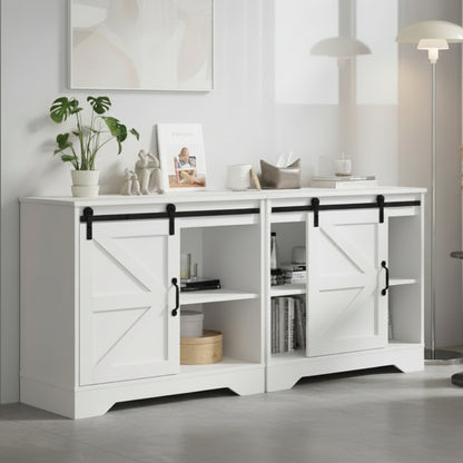 Harbor 2x Buffet Sideboard Cabinet Storage Cupboard White