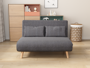 Theo 2 Seater Grey Fabric Sofa Bed