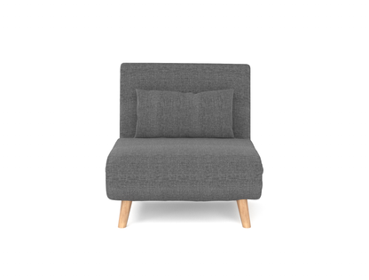 Theo Single Seater Grey Fabric Sofa Bed