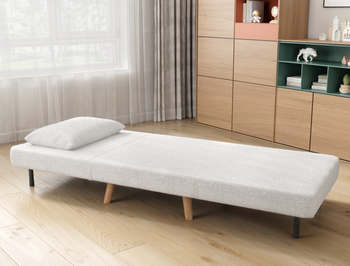 Theo Single Seater White Sherpa Sofa Bed