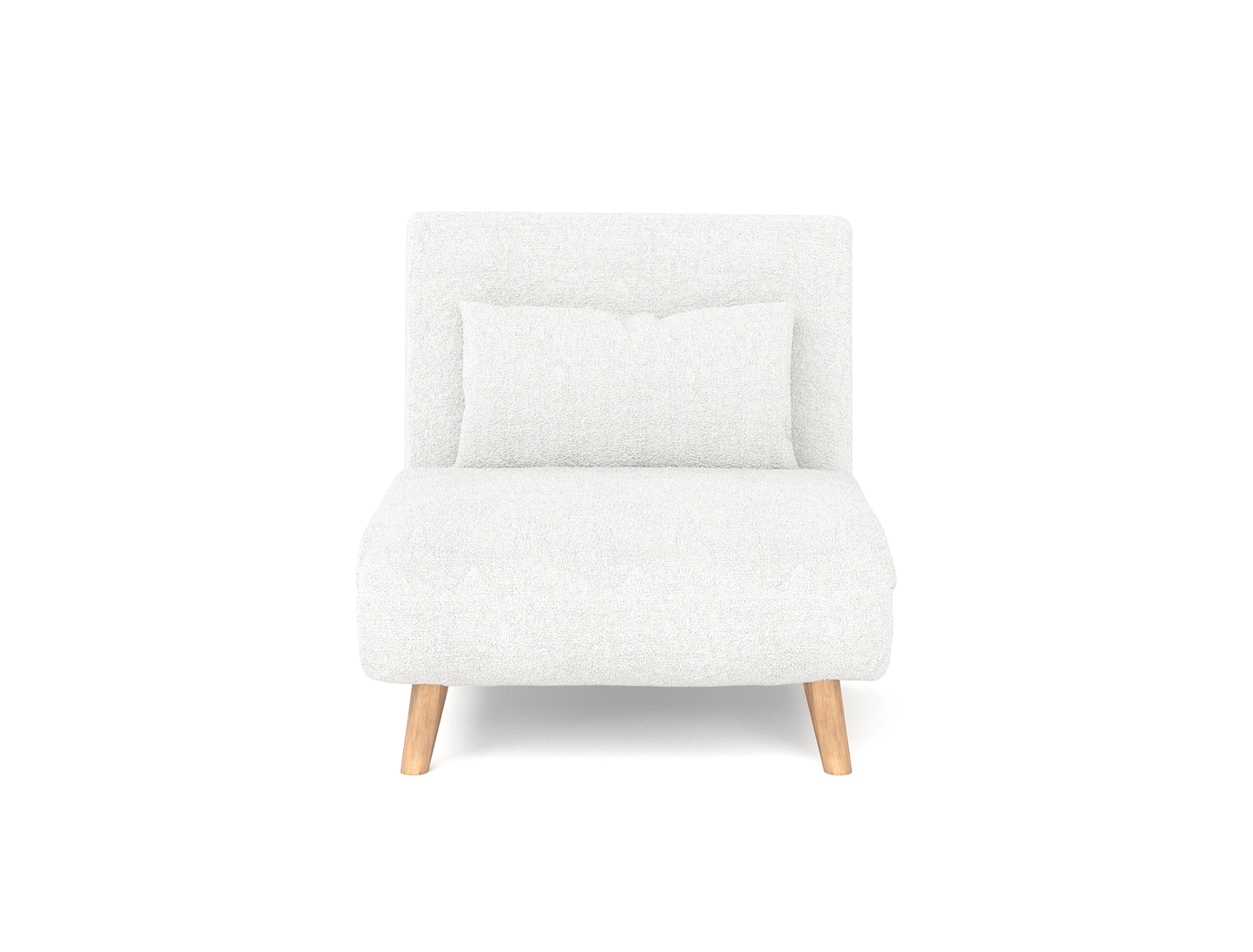 Theo Single Seater White Sherpa Sofa Bed