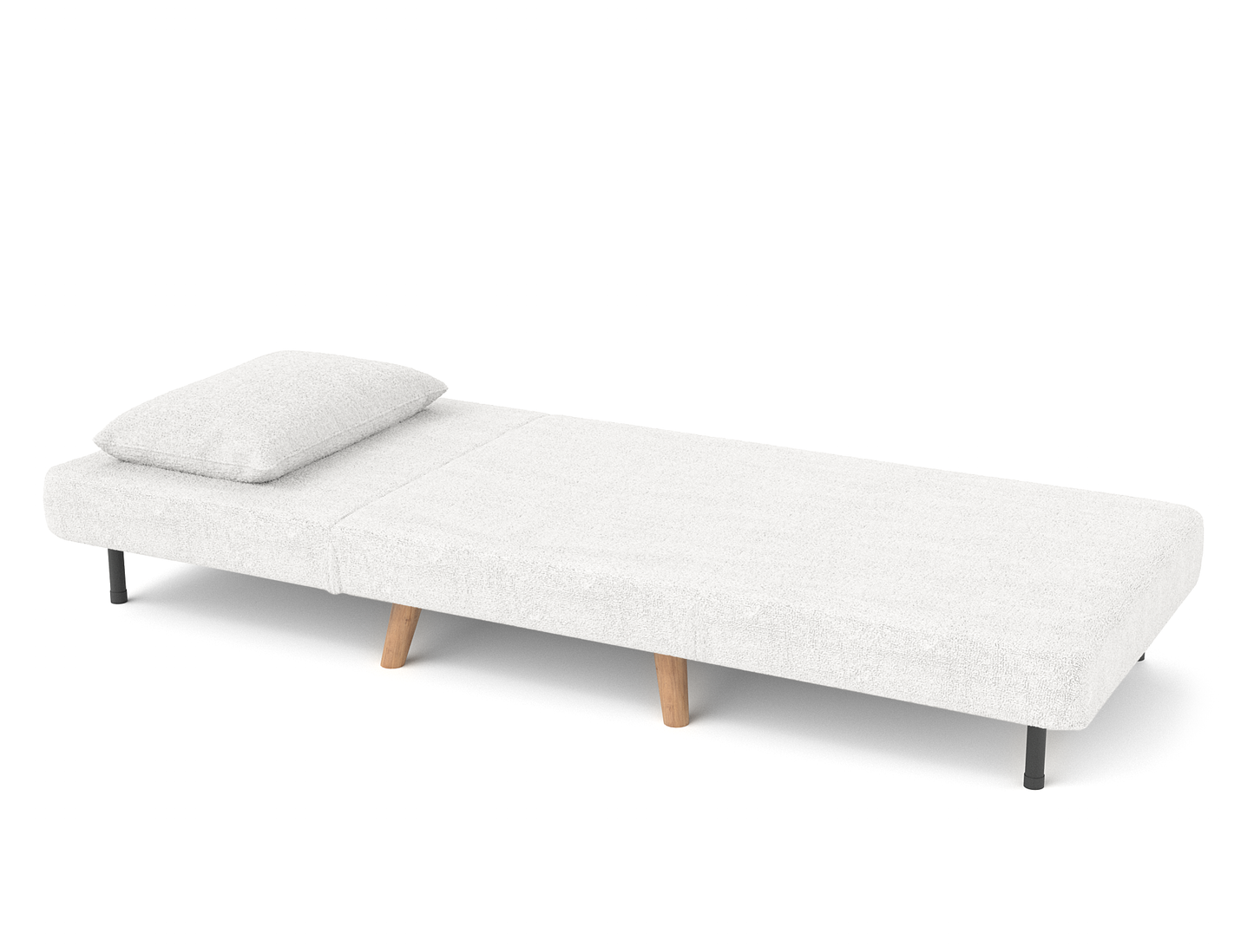 Theo Single Seater White Sherpa Sofa Bed