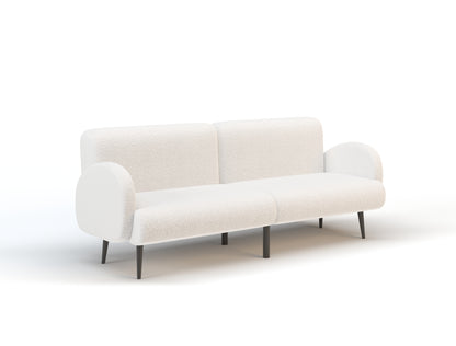 Haven 3 Seater White Fleece Sofa