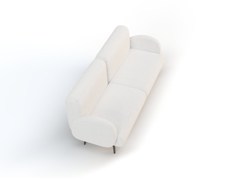 Haven 3 Seater White Fleece Sofa