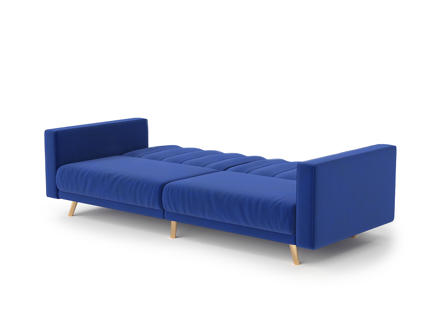 Linea 3-Seater Blue Velvet Sofa Bed