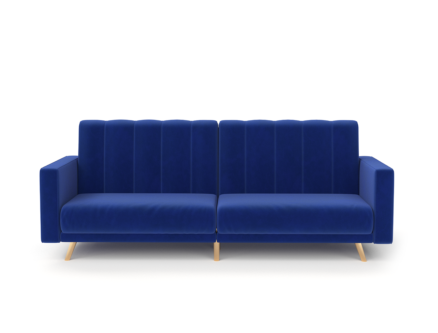 Linea 3-Seater Blue Velvet Sofa Bed