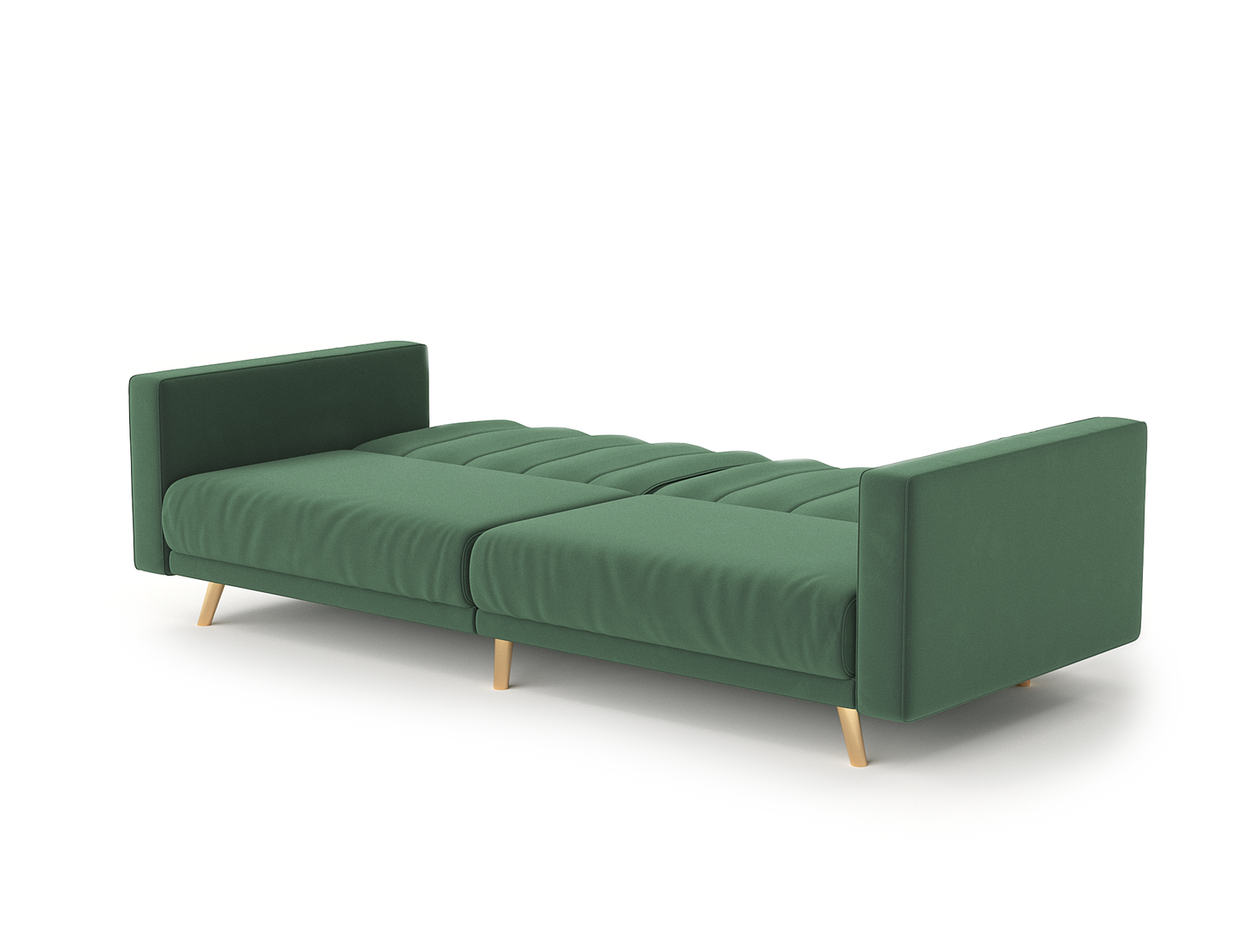 Linea 3-Seater Green Velvet Sofa Bed