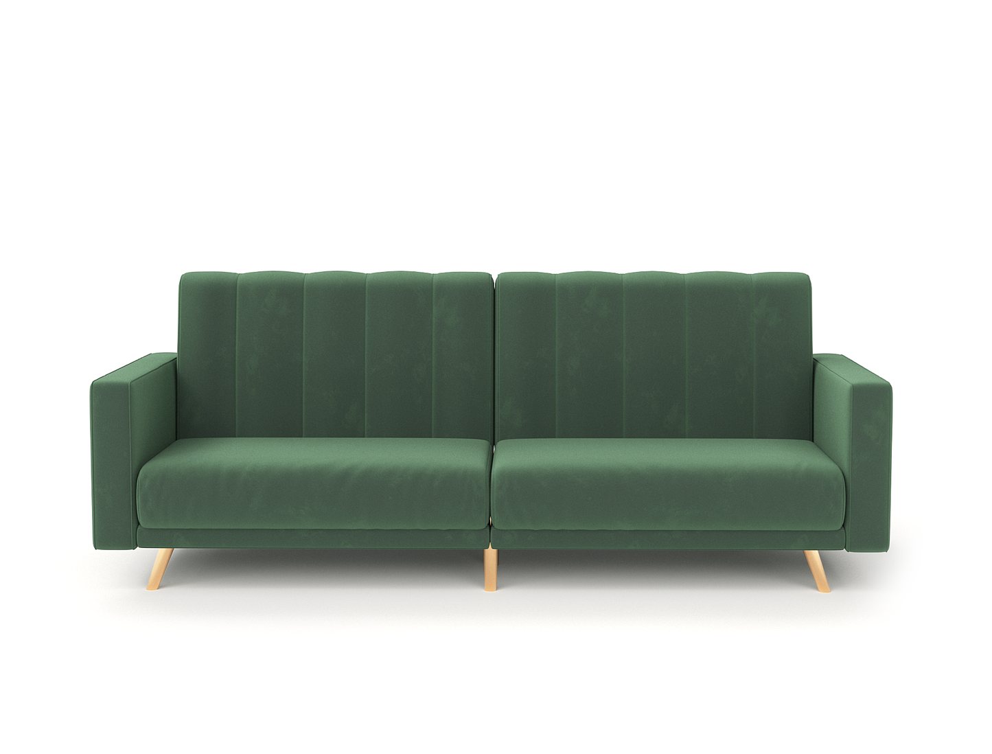 Linea 3-Seater Green Velvet Sofa Bed