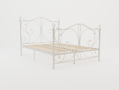 top view of a double bed frame in a white background from Isaak