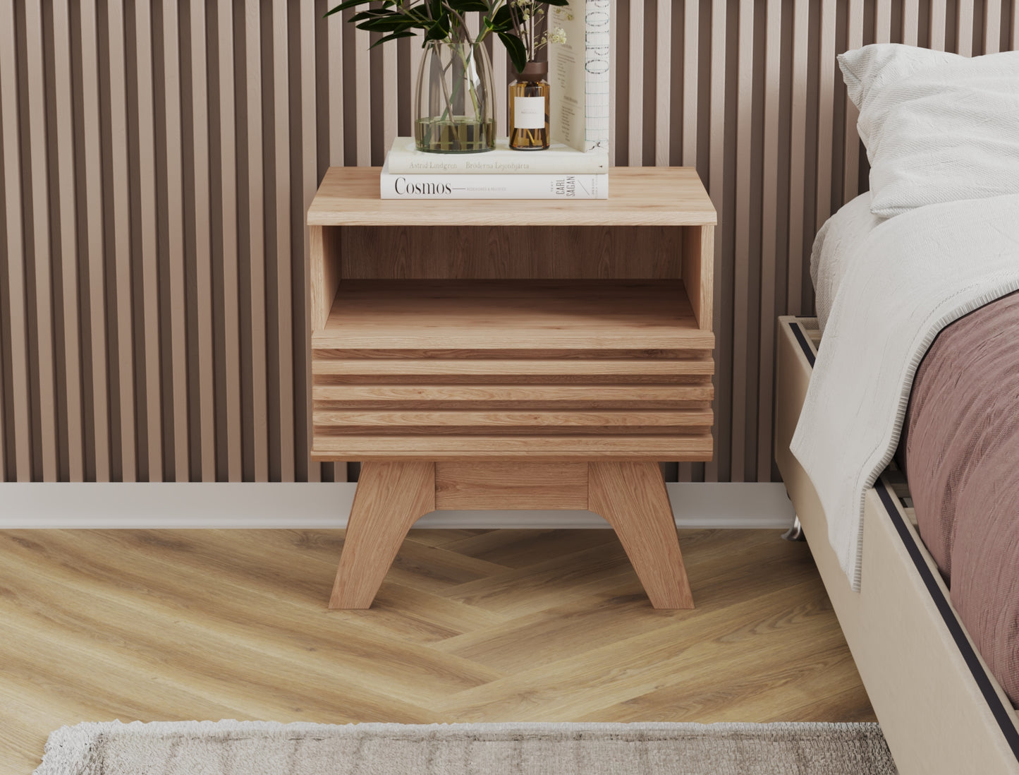 Solo Natural Bedside Table