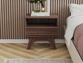 Solo Walnut Bedside Table