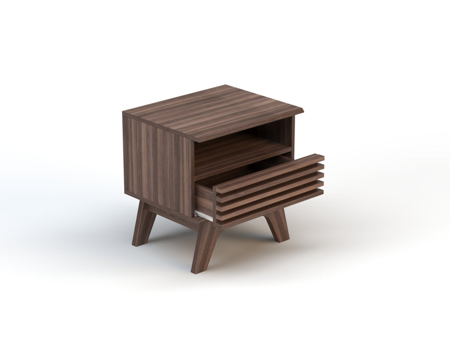 Solo Walnut Bedside Table