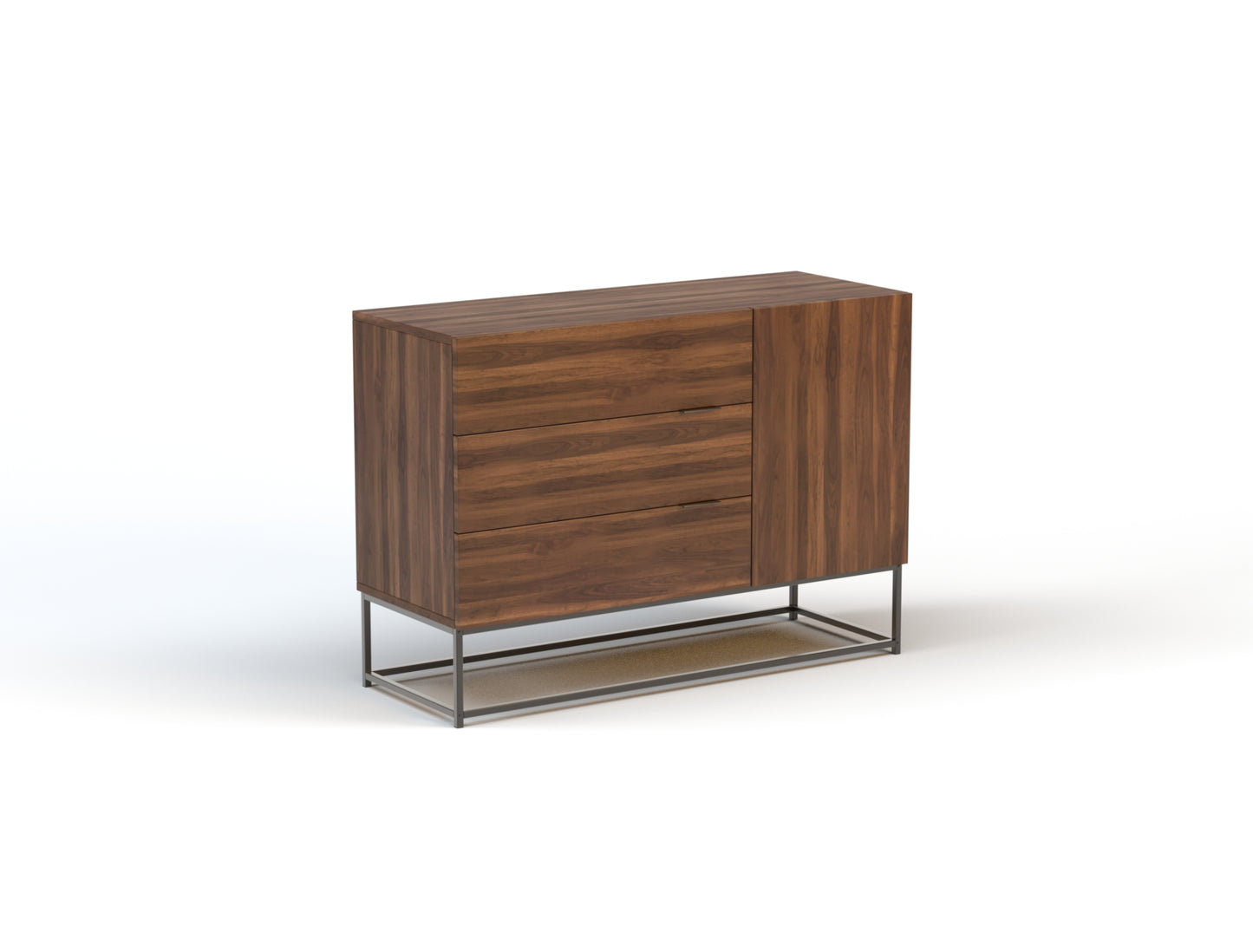 Ellora Walnut 4 Chest of Drawers