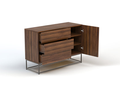 Ellora Walnut 4 Chest of Drawers