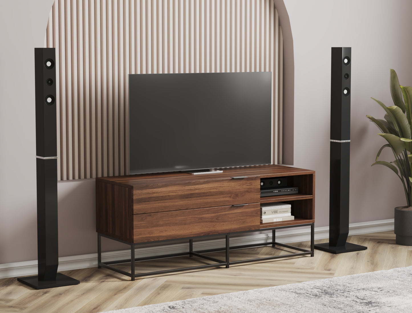 Ellora Walnut TV Unit 120cm