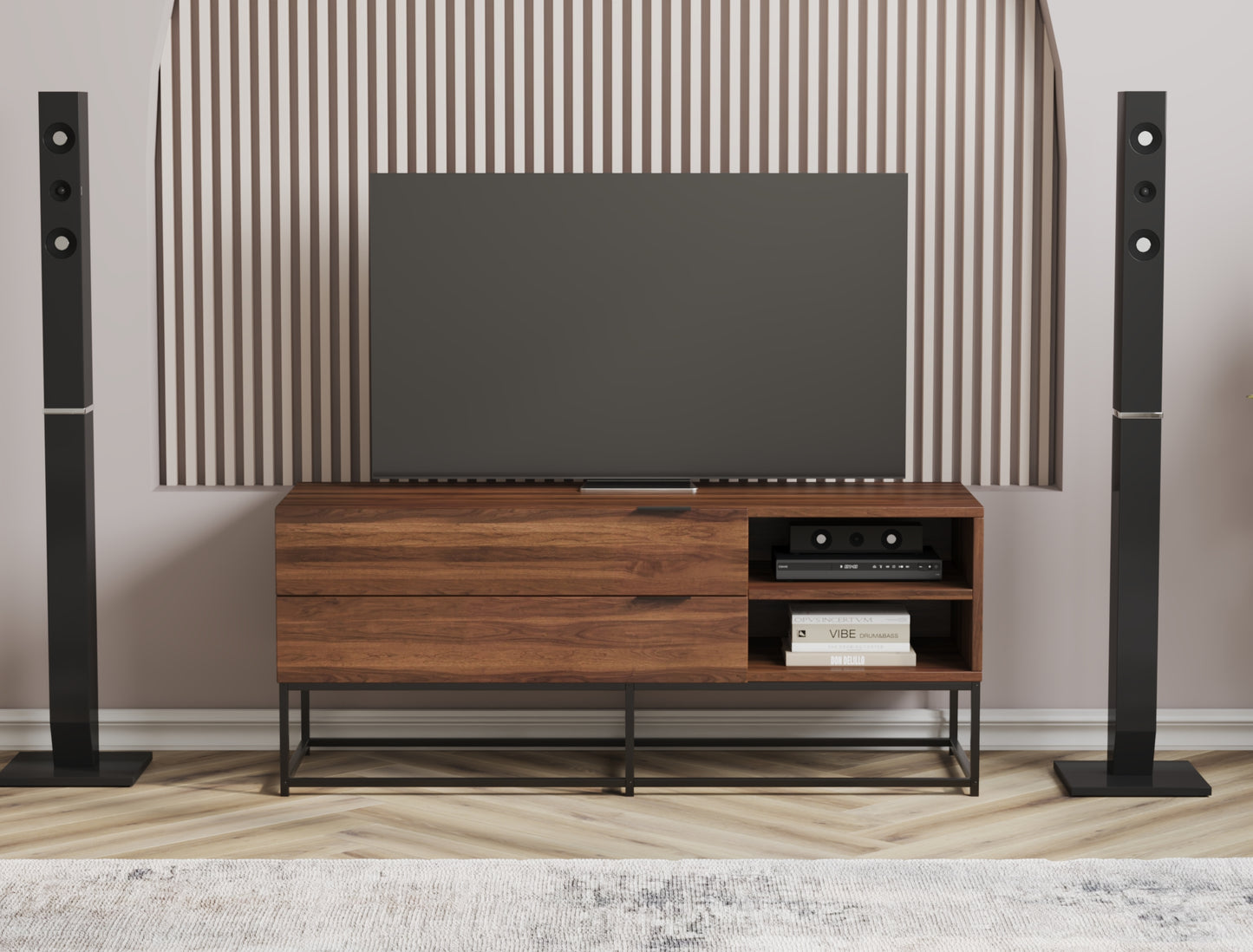 Ellora Walnut TV Unit 120cm