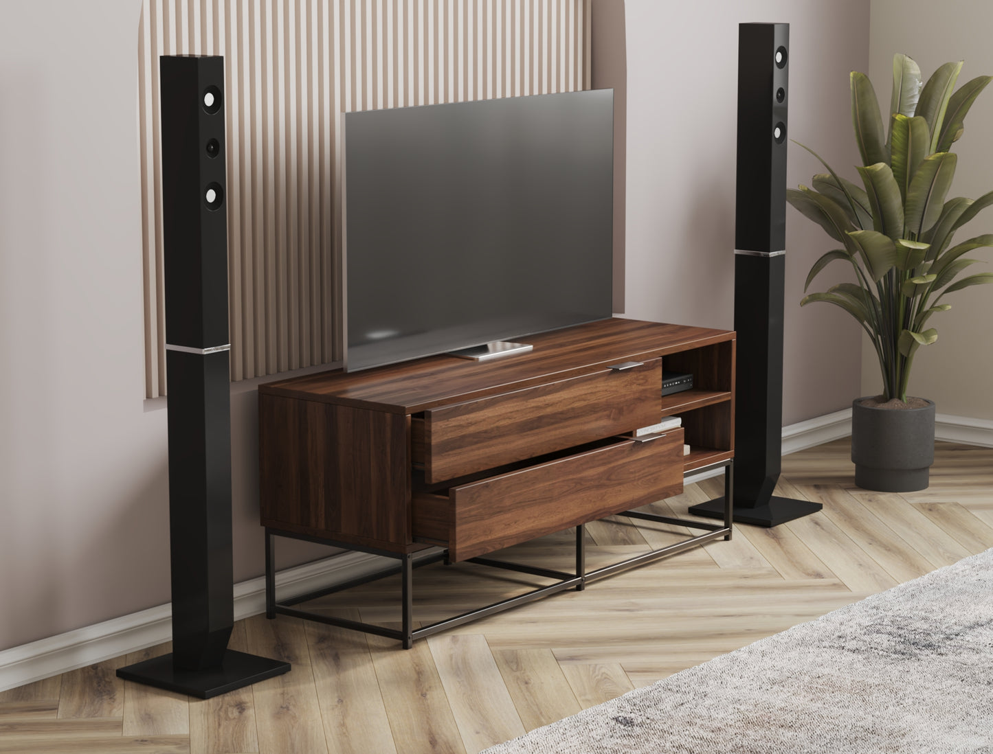 Ellora Walnut TV Unit 120cm