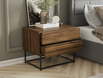 Ellora Walnut Bedside Table