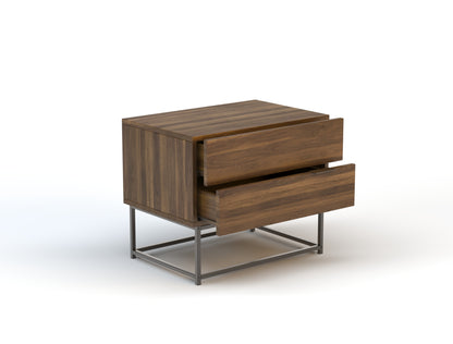 Ellora Walnut Bedside Table