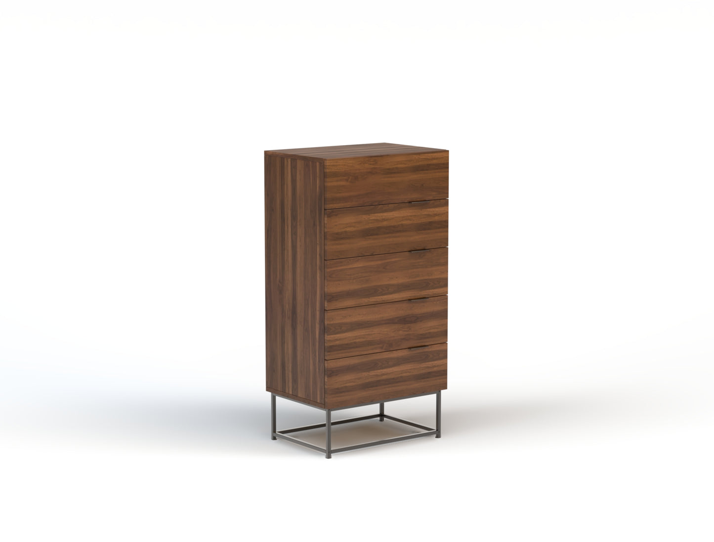 Ellora Walnut 5 Chest of Drawers