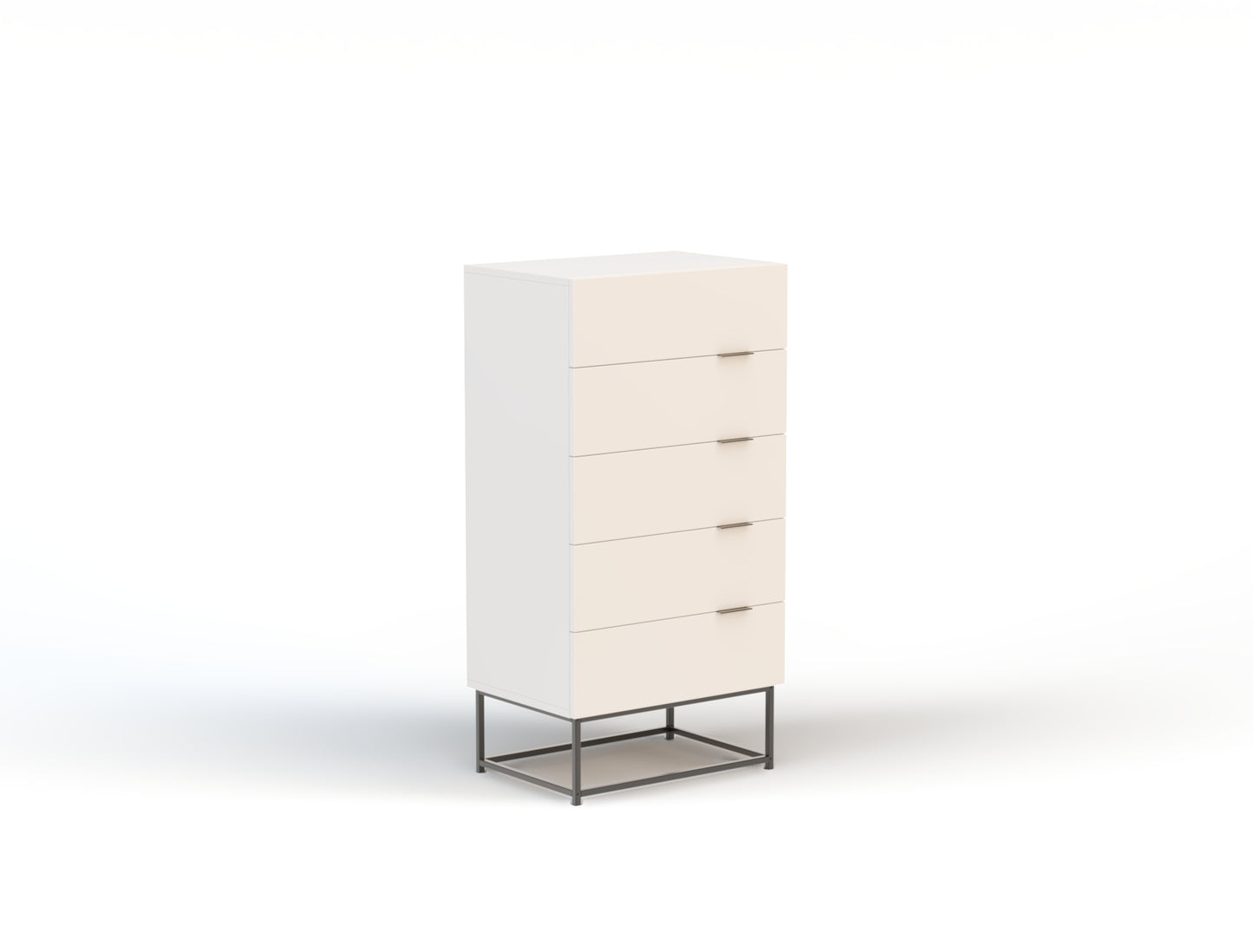 Ellora White 5 Chest of Drawers