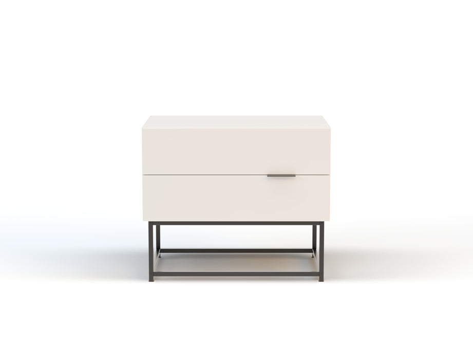 Ellora White Bedside Table