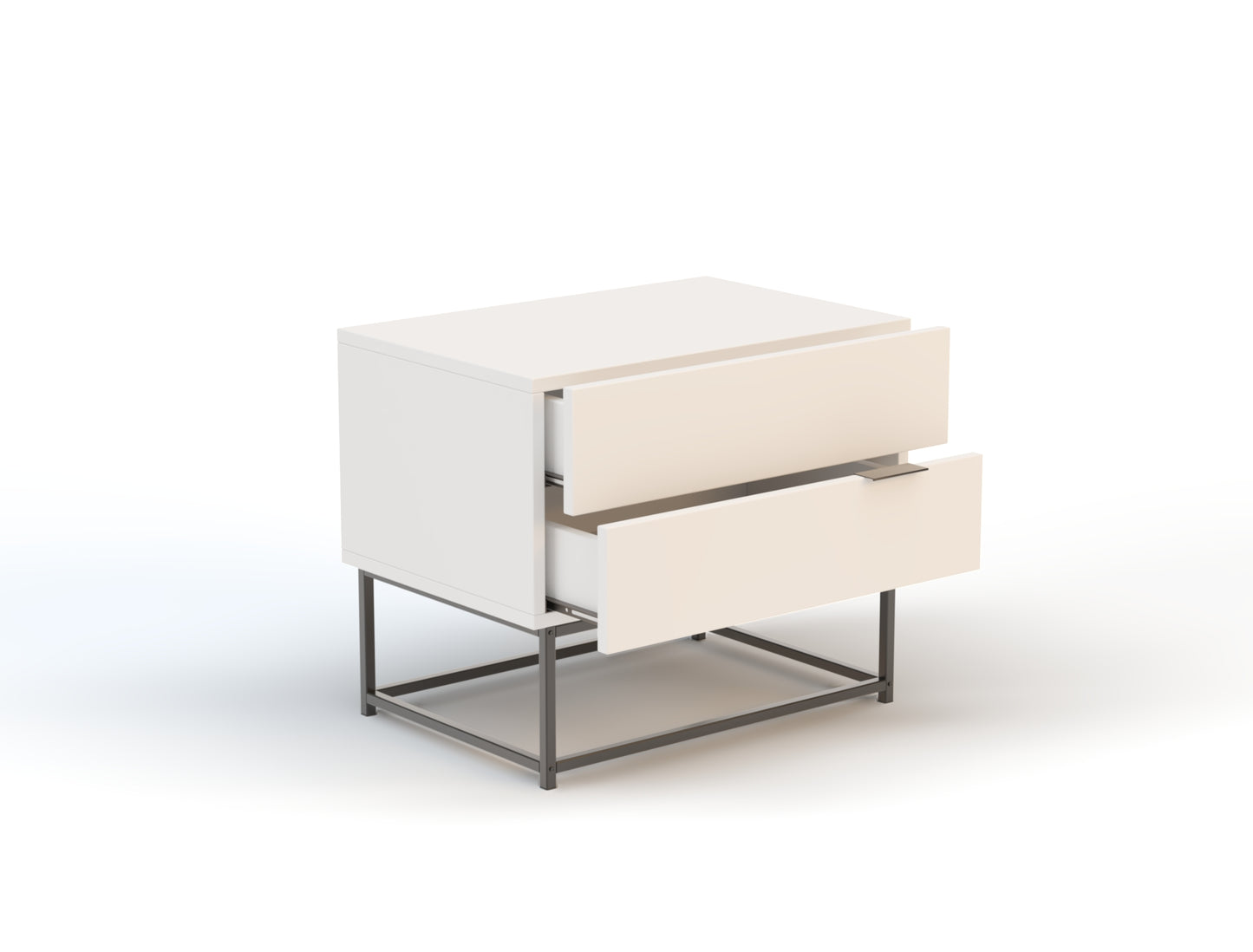 Ellora White Bedside Table