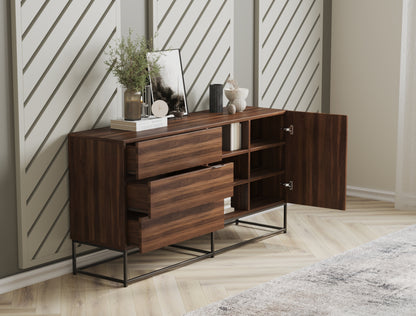 Ellora Walnut 4 Chest of Drawers