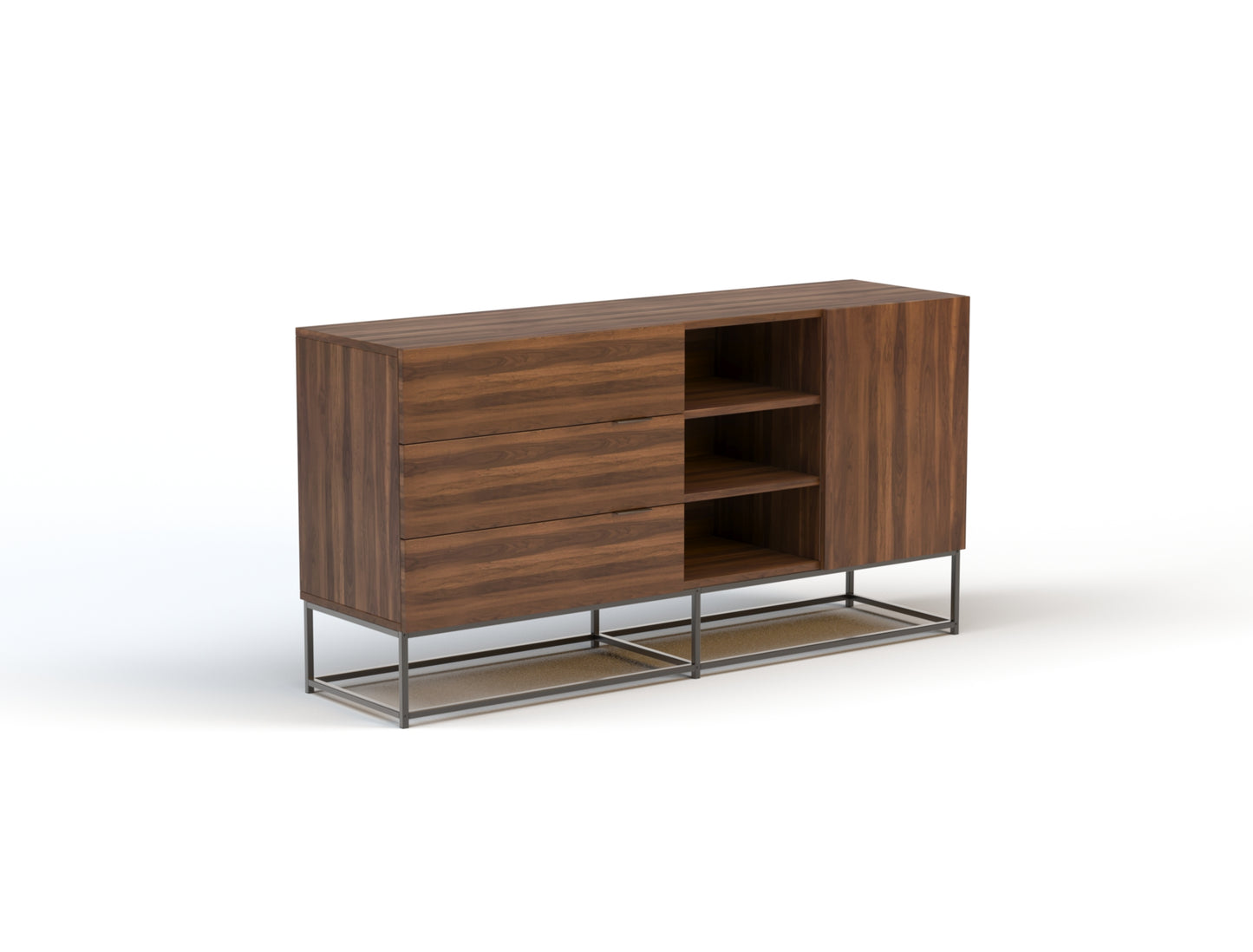 Ellora Walnut 4 Chest of Drawers